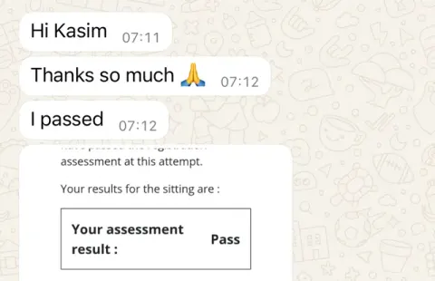 Student exam result