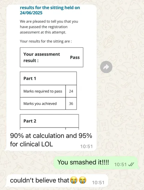 Student exam result