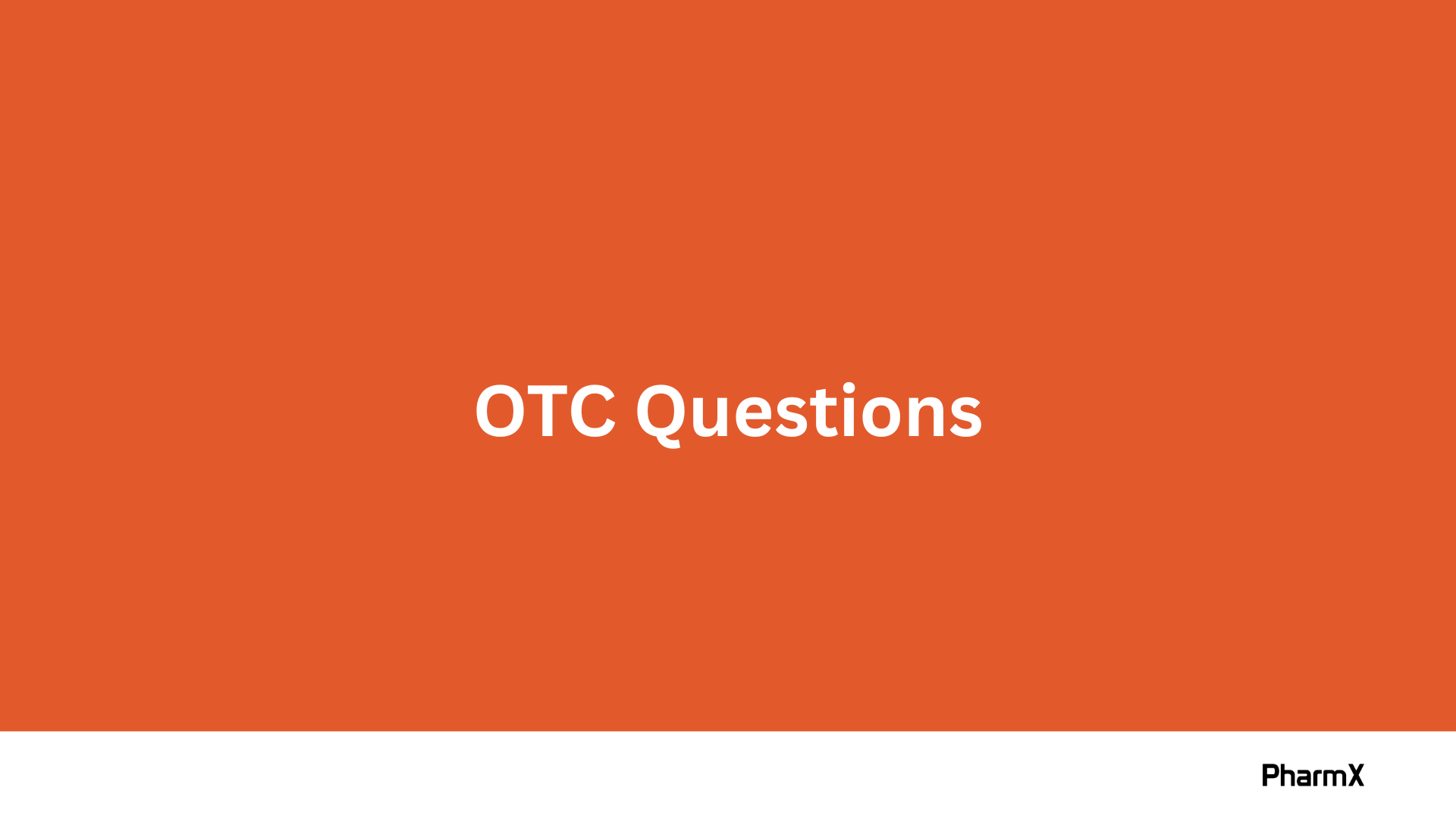Minor Ailments and OTC QBank cover